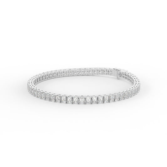 Emerald shape diamond tennis bracelet, 9.0 Ct. TW