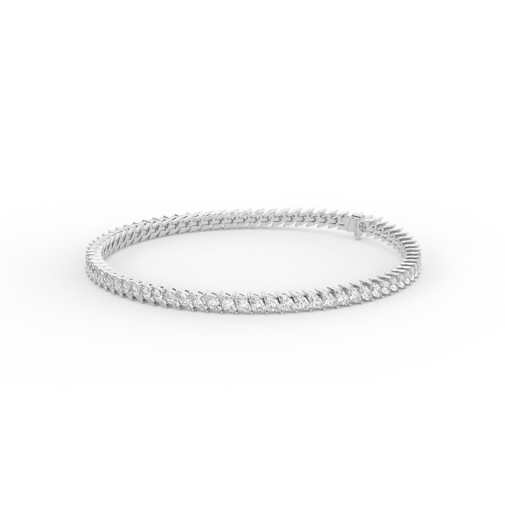 Marquise shape diamond tennis bracelet, 7.0 Ct. TW