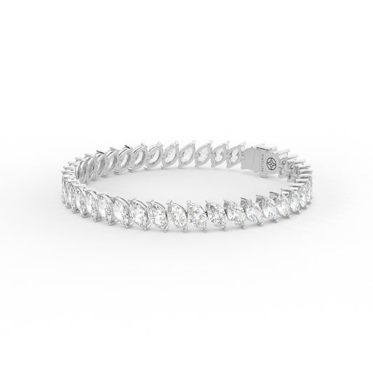 Marquise shape diamond tennis bracelet, 16.0 Ct. TW