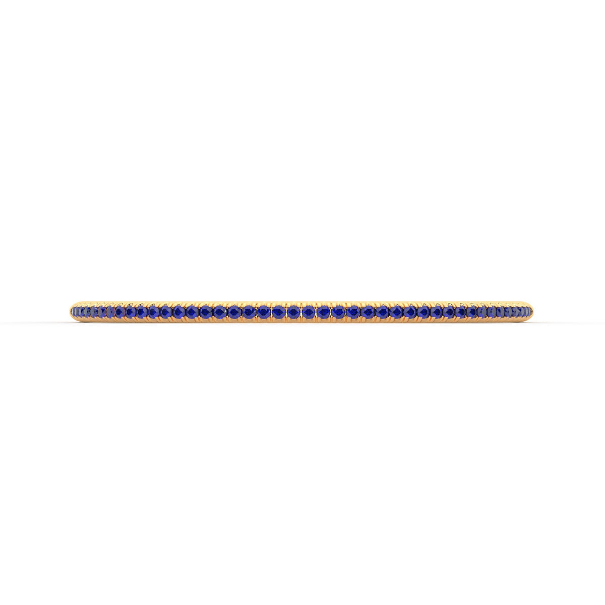 Centuria™ Bangle with Half Pavé blue sapphire, 14K yellow gold, 18K yellow gold