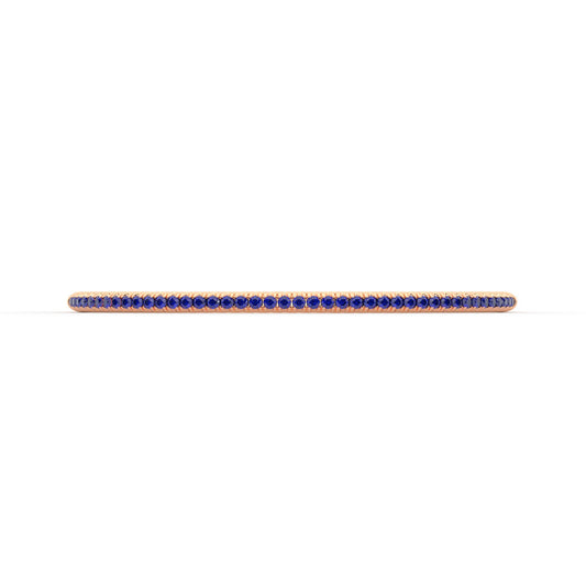 Centuria™ Bangle with Half Pavé blue sapphire, 14K rose gold, 18K rose gold