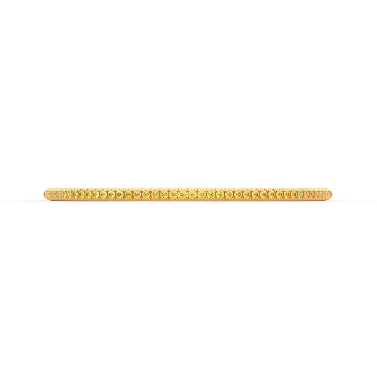 Centuria™ Bangle with Half Pavé yellow diamonds, 14K yellow gold, 18K yellow gold