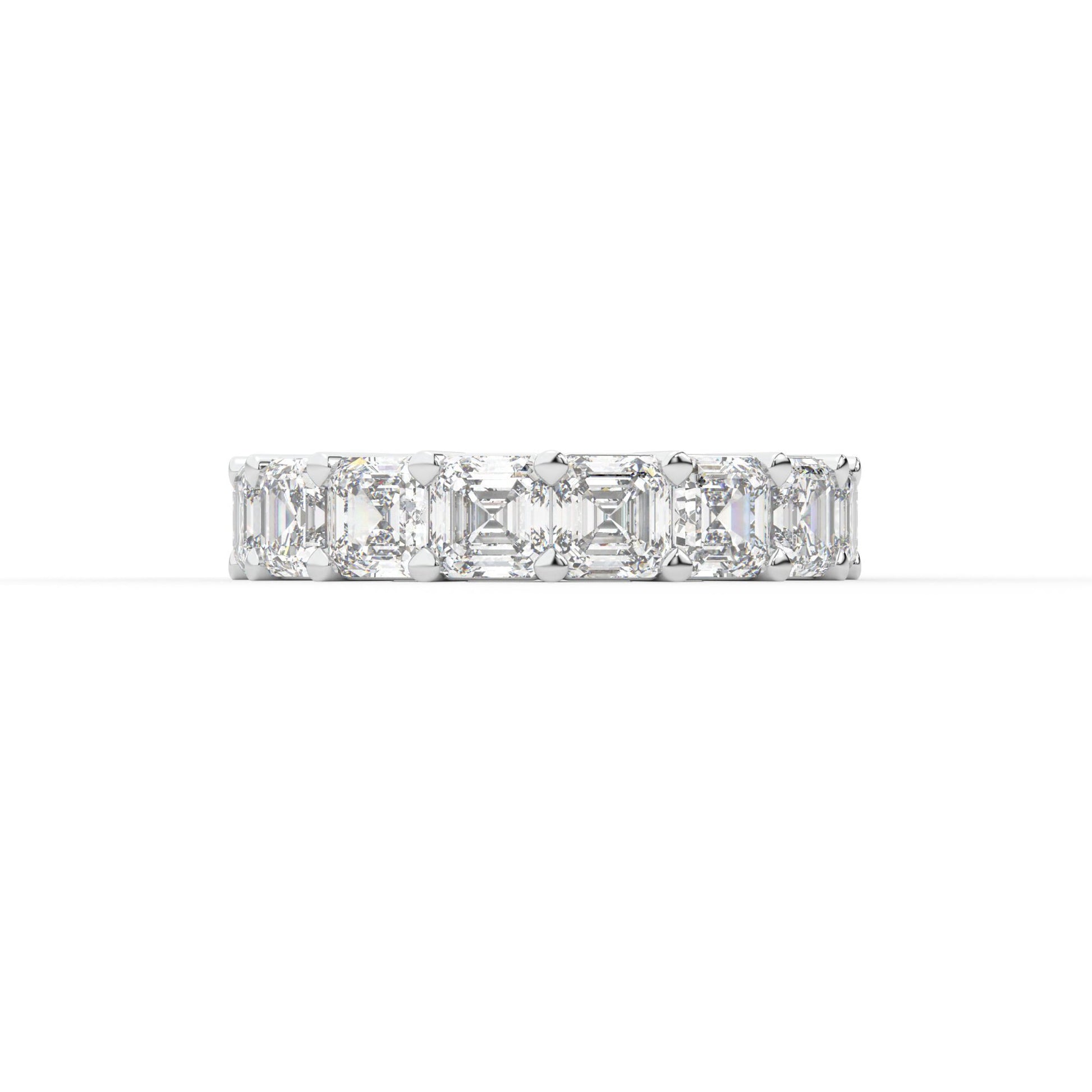Majestic Assher cut eternity ring, X-Large, 8.0 ct. (Approx.)