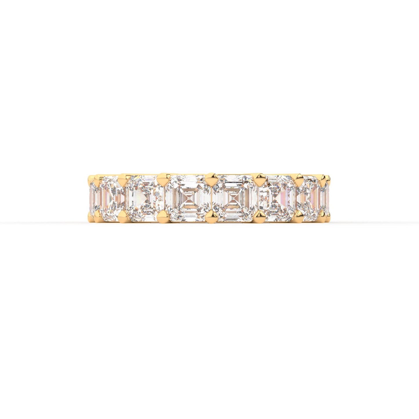 Majestic Assher cut eternity ring, X-Large, 8.0 ct. (Approx.)