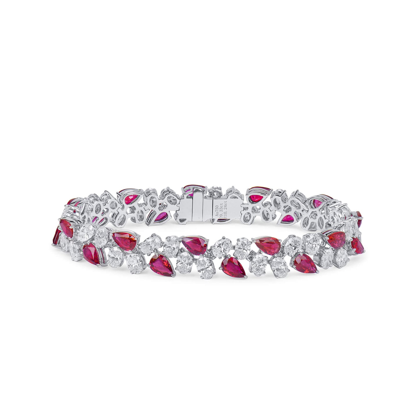 Natural Vivid Red Ruby Bracelet, 19.57 Ct. TW