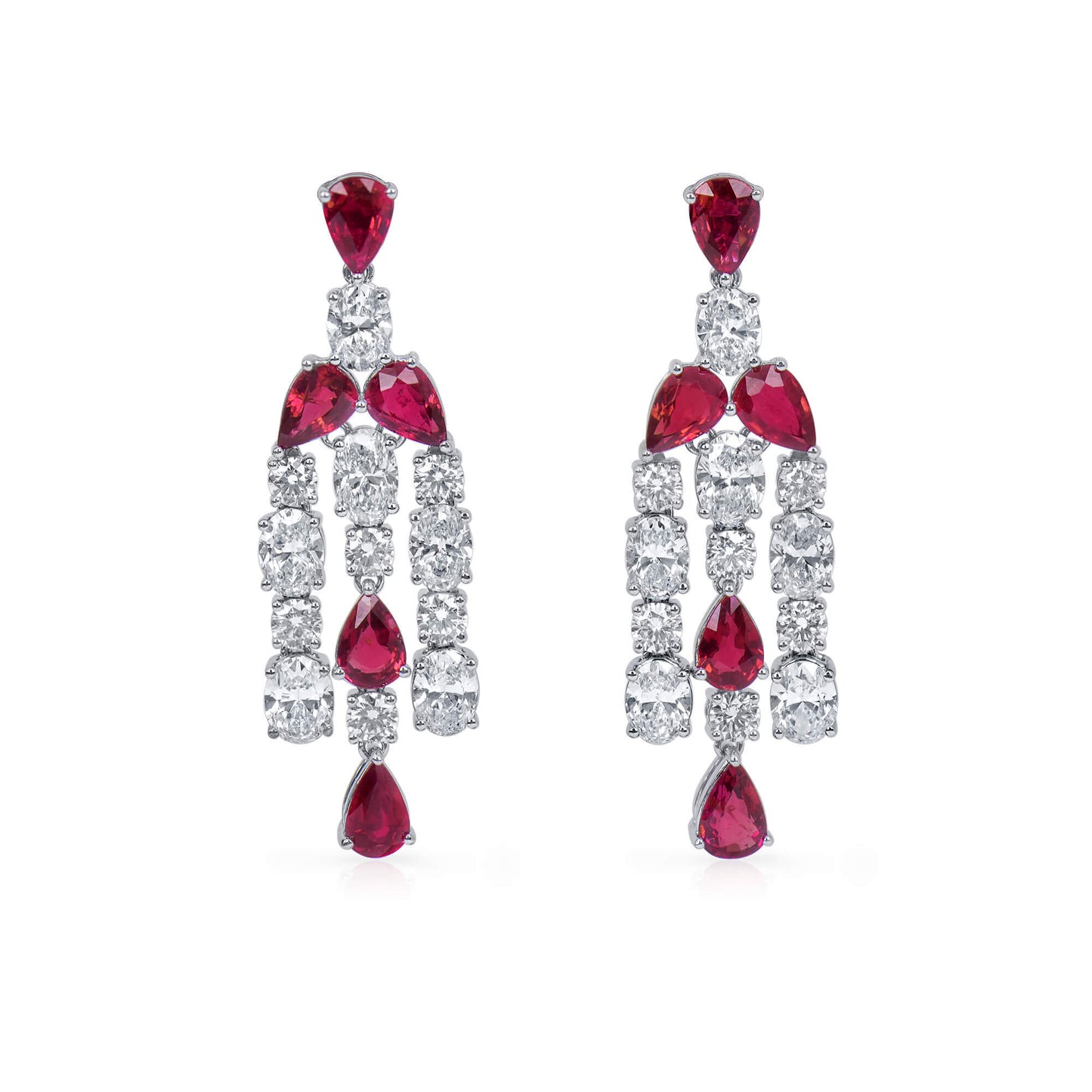Natural Vivid Red Ruby Earrings, 9.51 Ct. TW