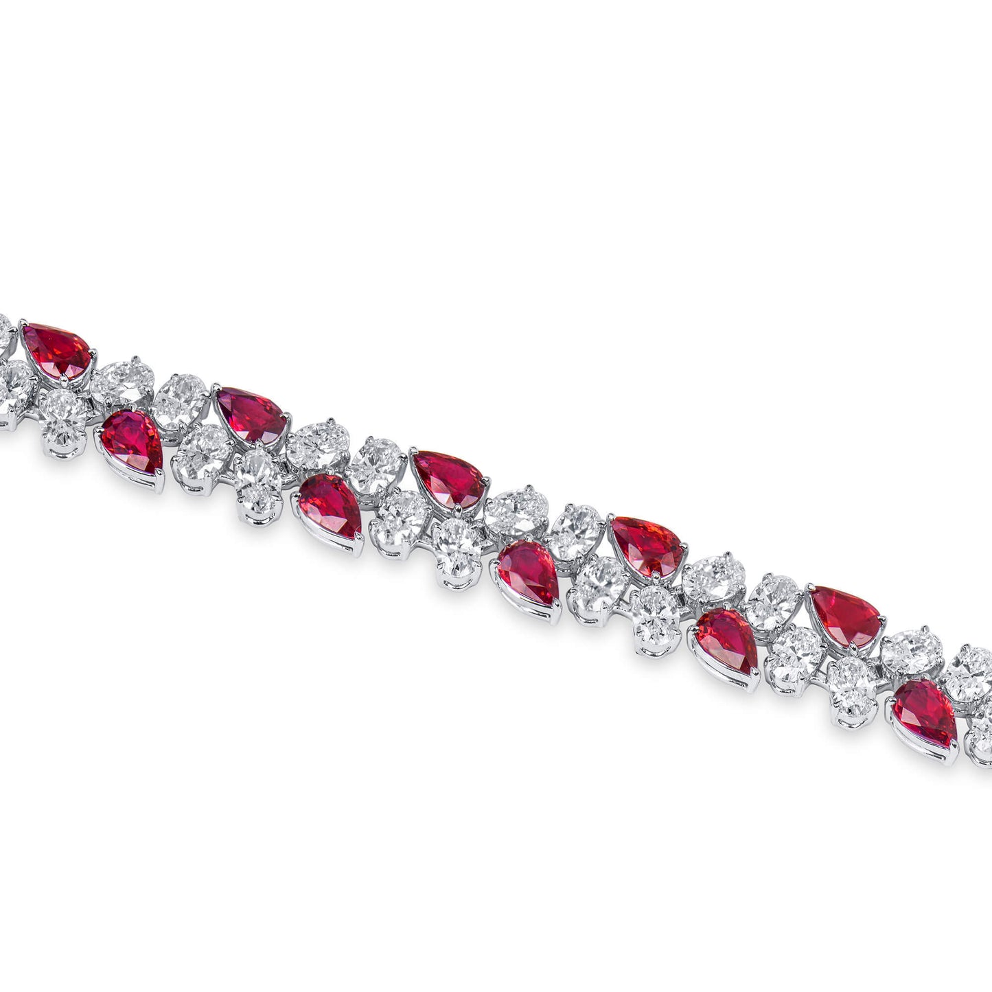 Natural Vivid Red Ruby Bracelet, 19.57 Ct. TW