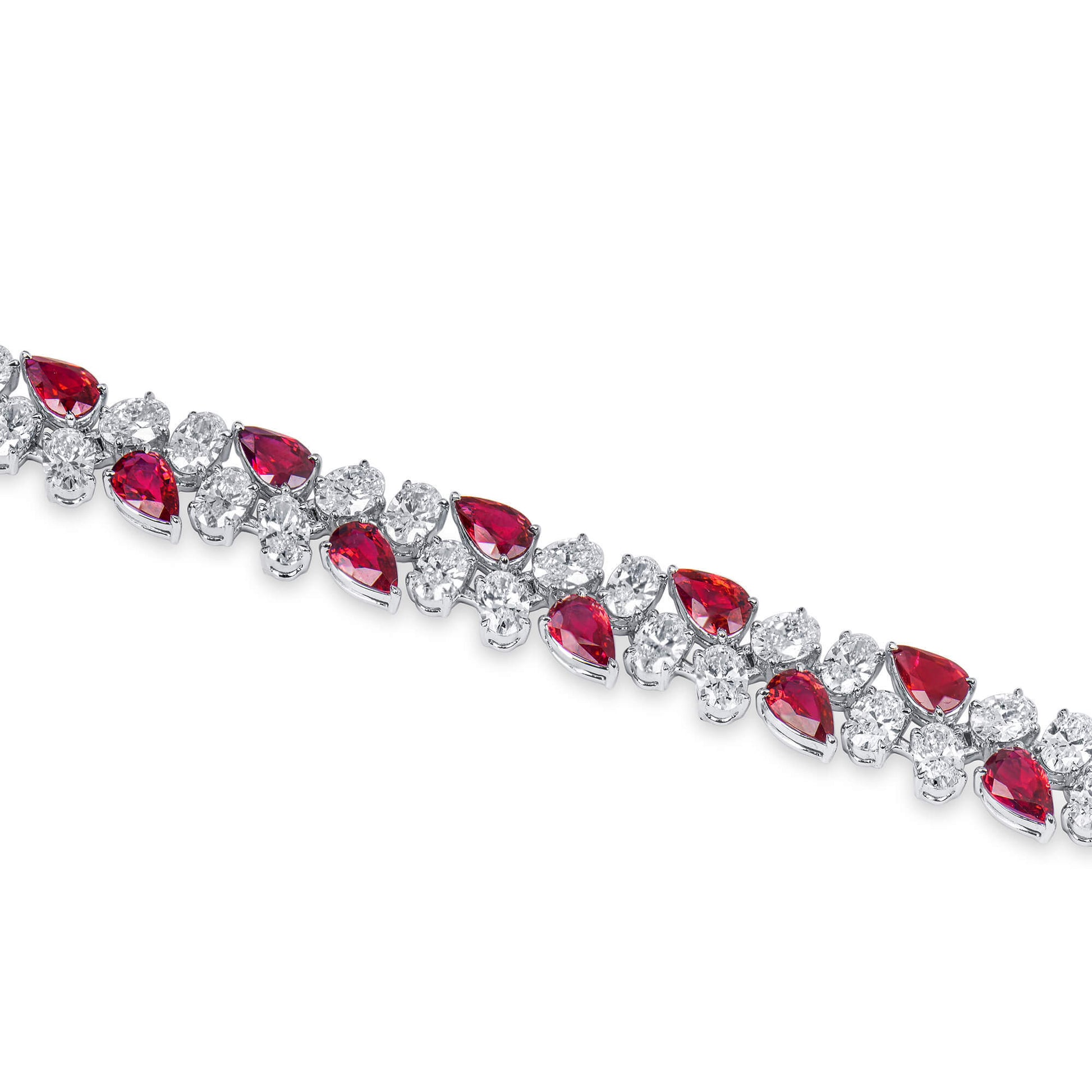 Natural Vivid Red Ruby Bracelet, 19.57 Ct. TW