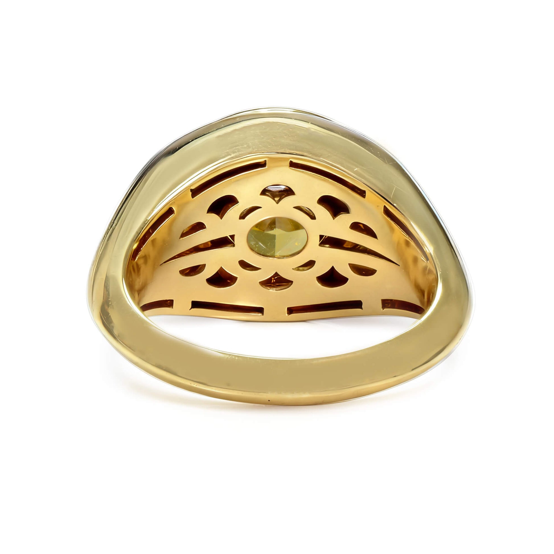 Fancy Deep Brownish Orangy Yellow Diamond Ring, 7.23 Ct. TW, Oval shape, GIA Certified