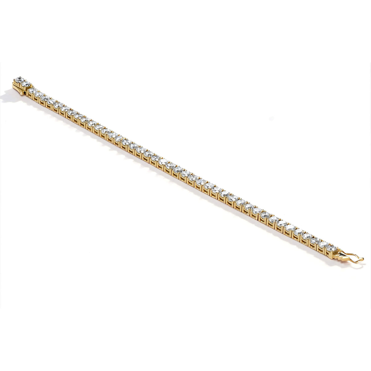 Natural 13.22 Ct. TW Round-Cut Diamond Tennis Bracelet
