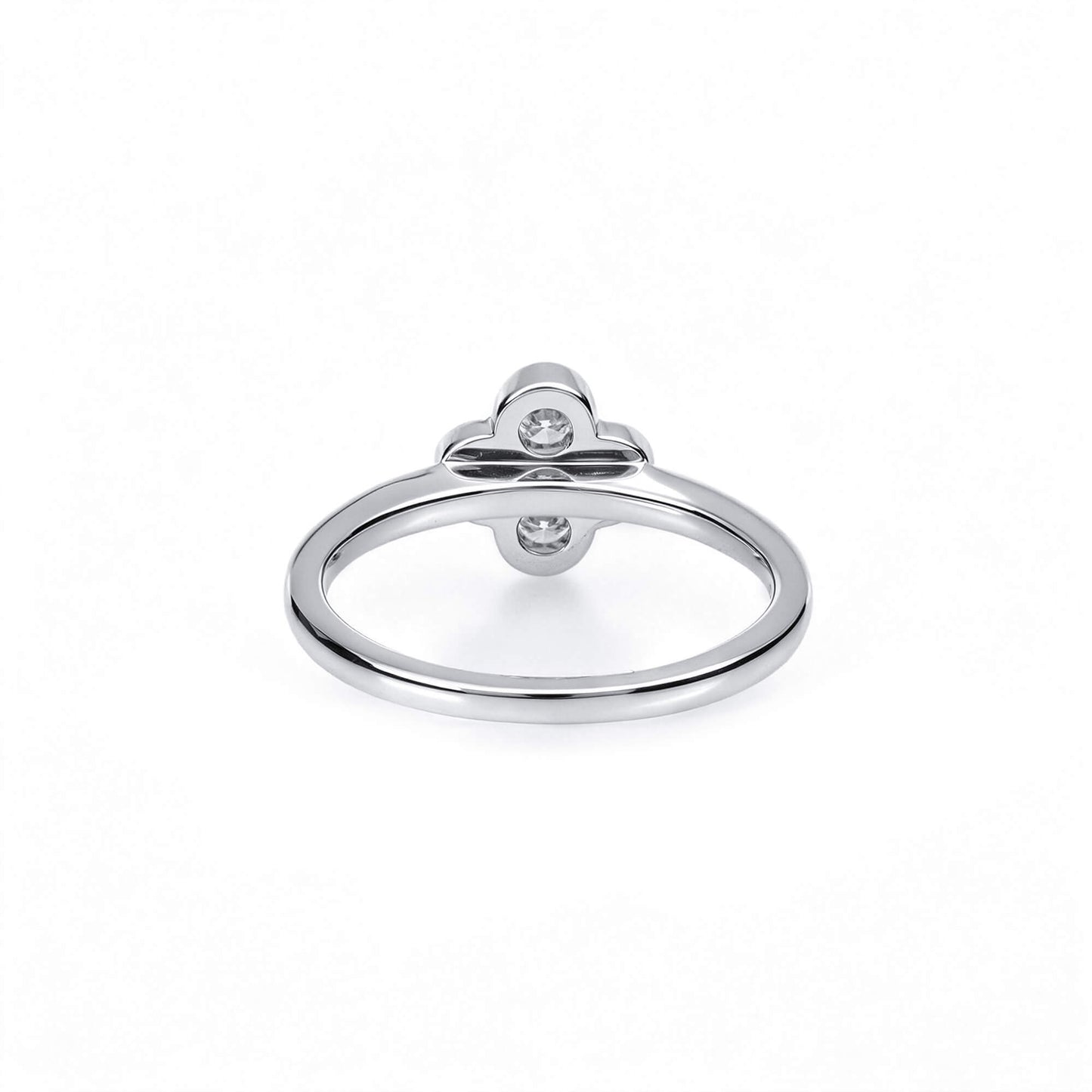 Natural 0.33 Ct. TW Diamond Clover Ring, 14K White Gold