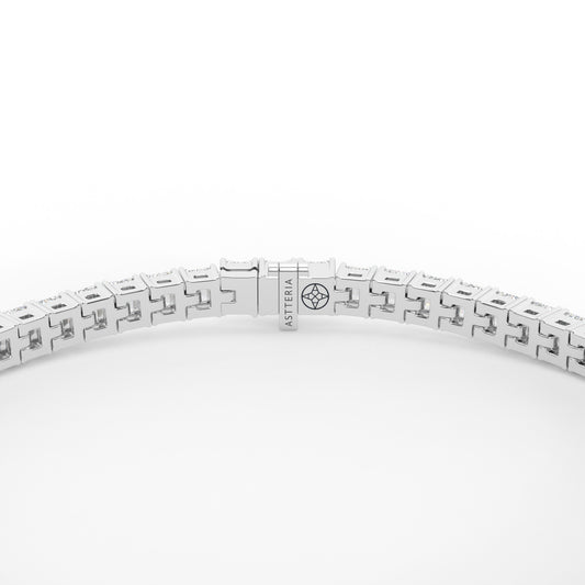 Emerald shape diamond tennis bracelet, 7.0 Ct. TW