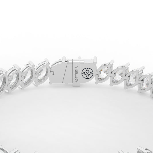 Marquise shape diamond tennis bracelet, 16.0 Ct. TW