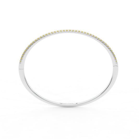 Centuria™ Bangle with Half Pavé yellow diamonds