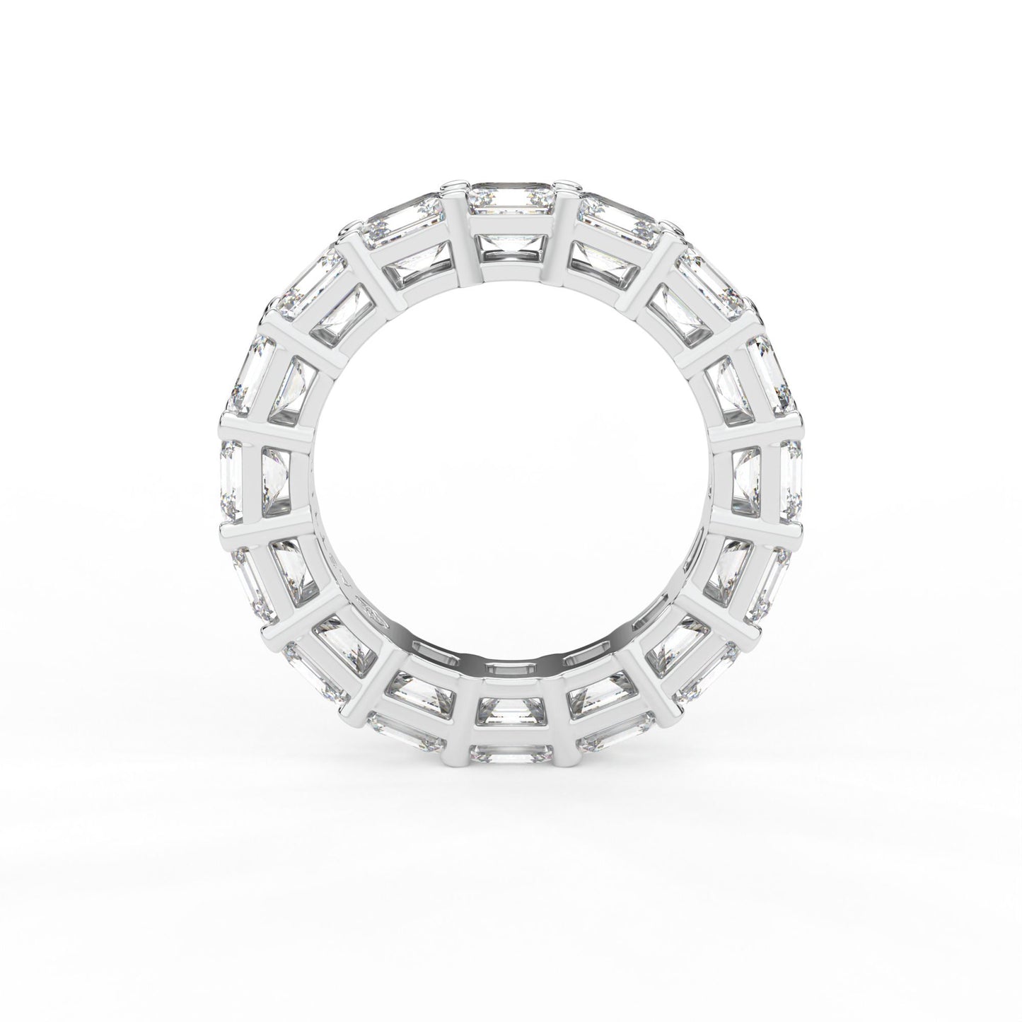 Majestic Assher cut eternity ring, X-Large, 8.0 ct. (Approx.)
