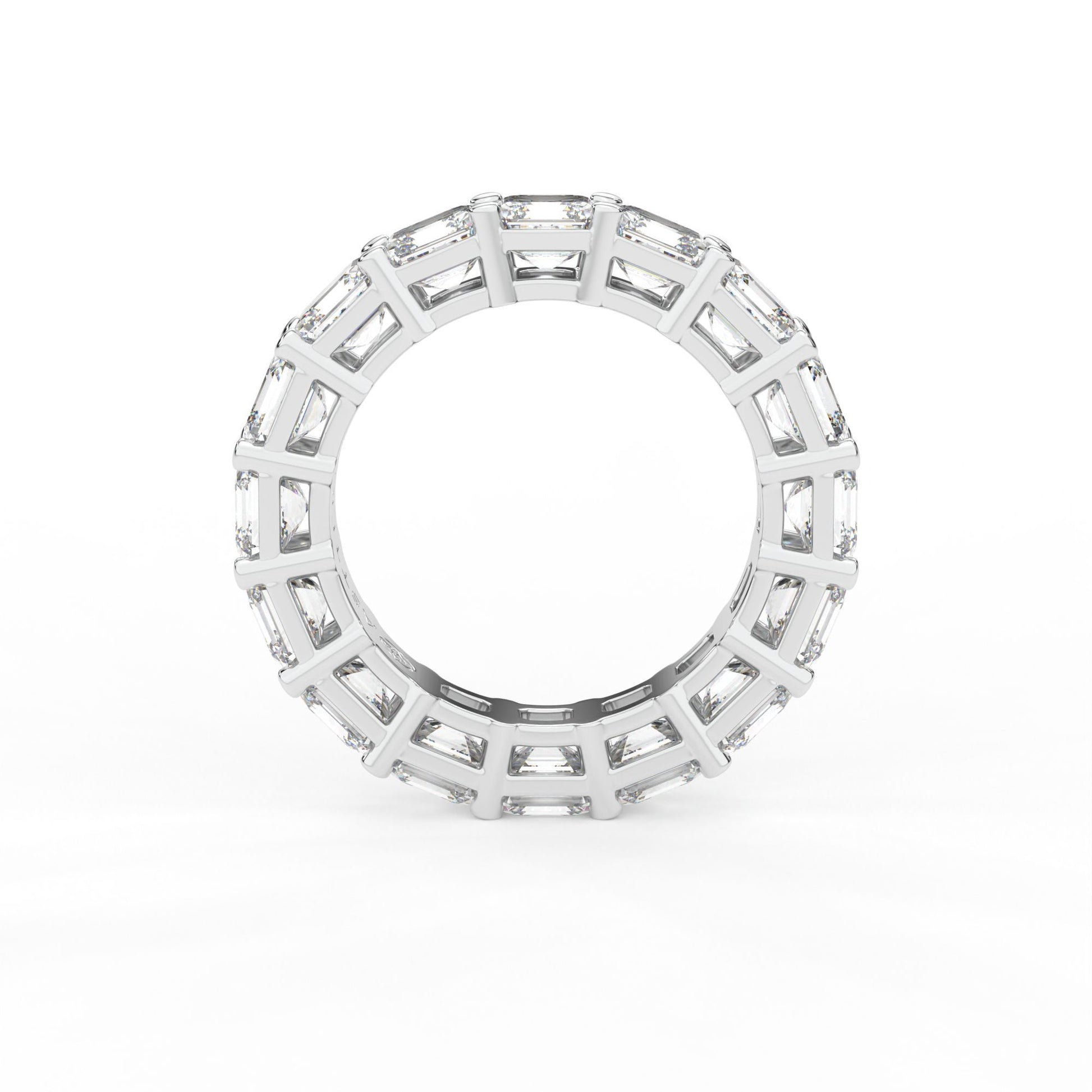 Majestic Assher cut eternity ring, X-Large, 8.0 ct. (Approx.)