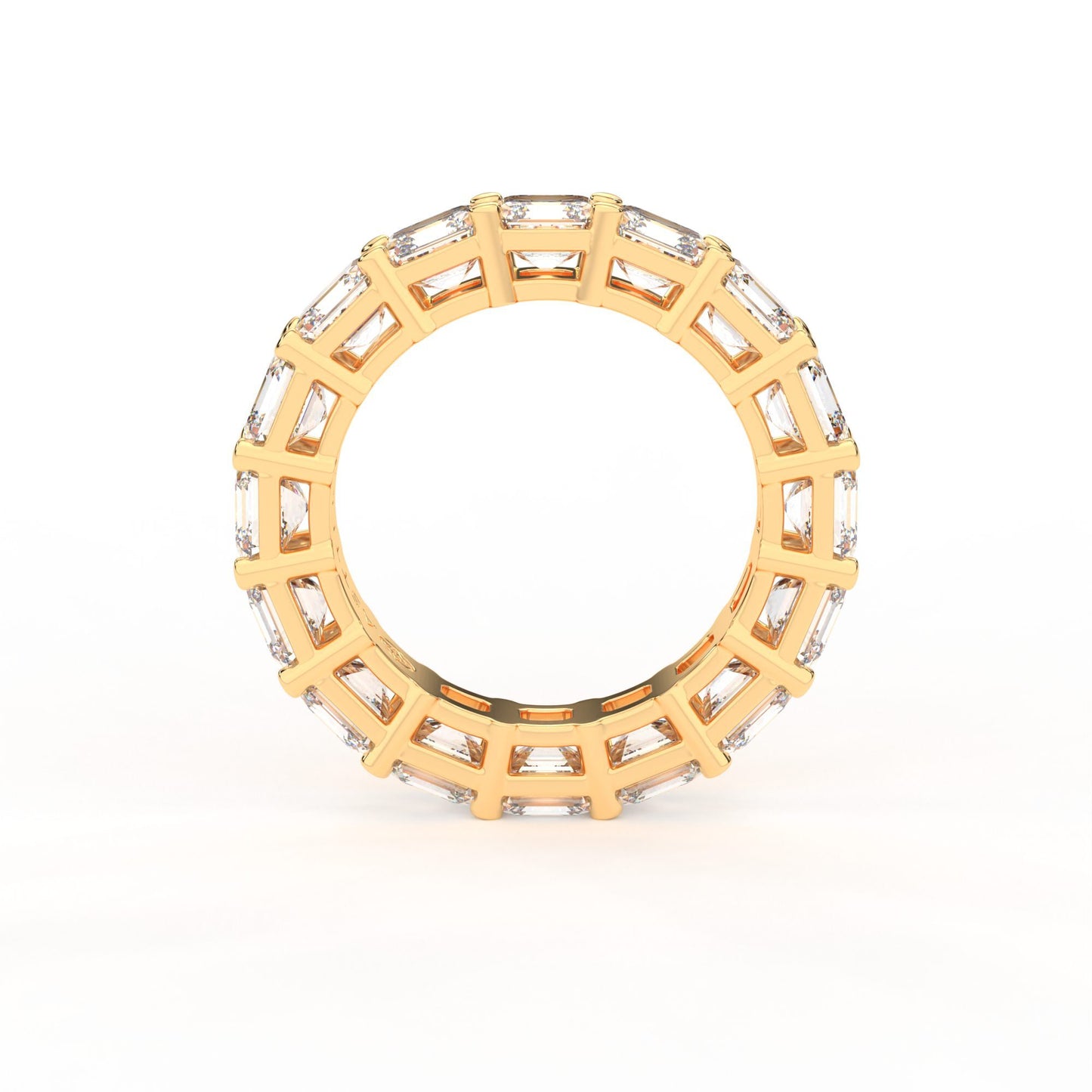 Majestic Assher cut eternity ring, X-Large, 8.0 ct. (Approx.)