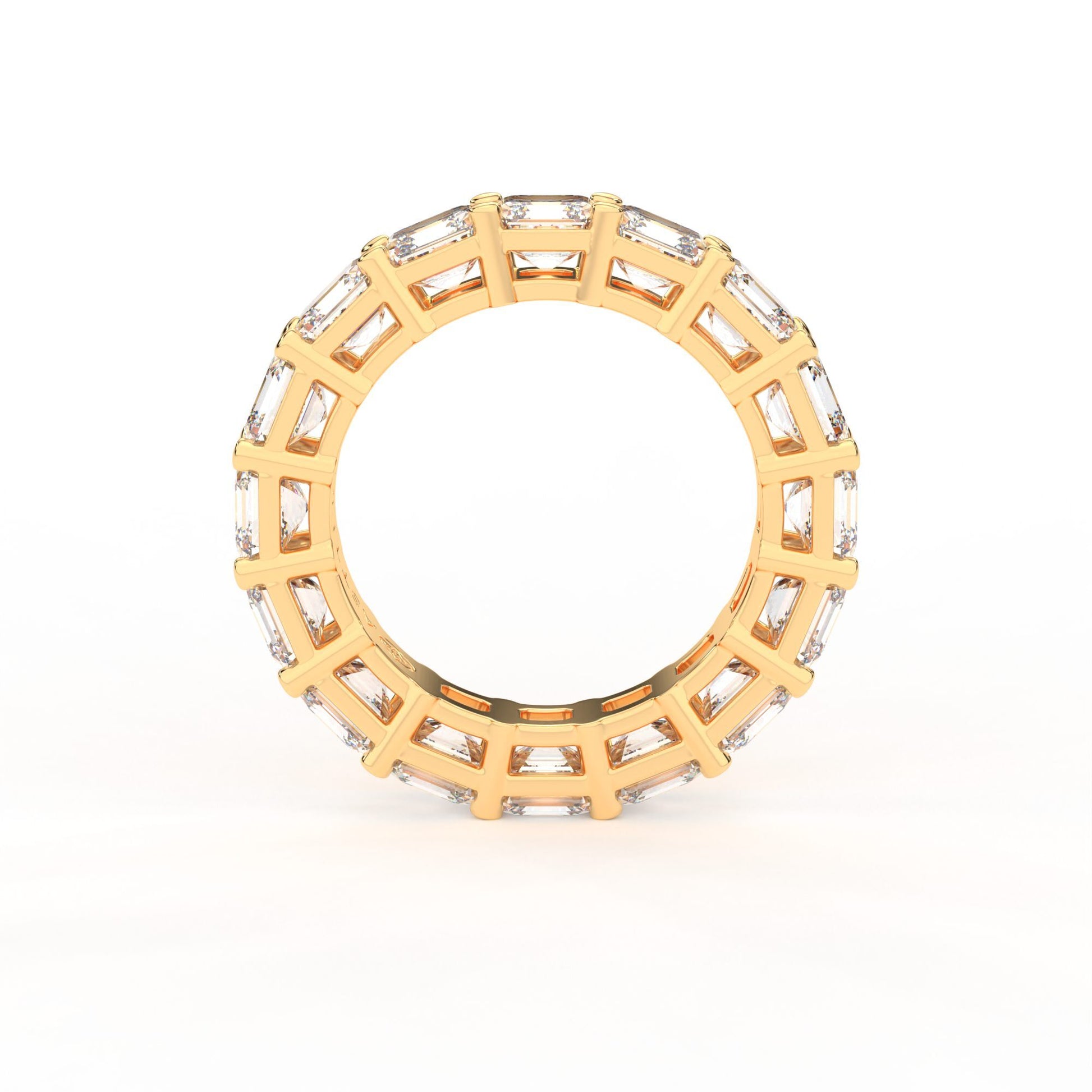 Majestic Assher cut eternity ring, X-Large, 8.0 ct. (Approx.)