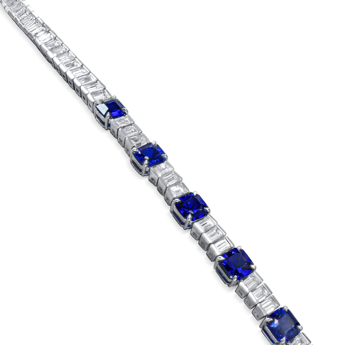 Natural Blue Sapphire Necklace, 39.01 Ct. TW, Other shape, GRS Certified