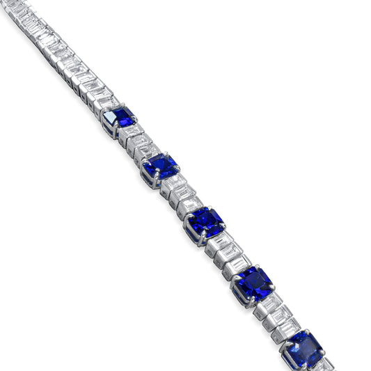 Natural Blue Sapphire Necklace, 39.01 Ct. TW, Other shape, GRS Certified