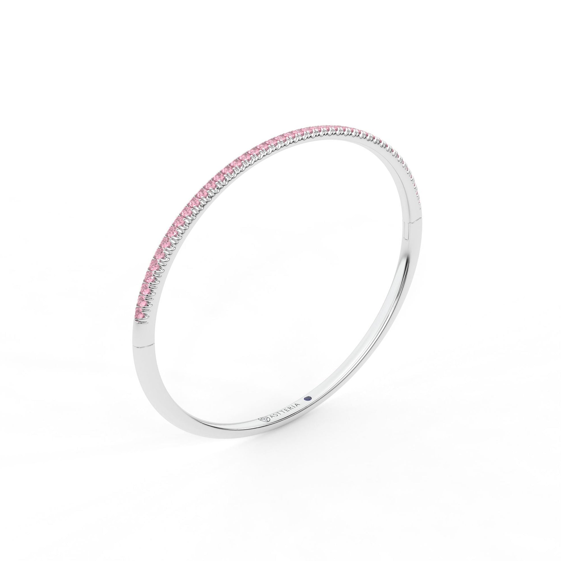 Centuria™ Bangle with Half Pavé pink sapphire