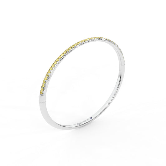 Centuria™ Bangle with Half Pavé yellow diamonds
