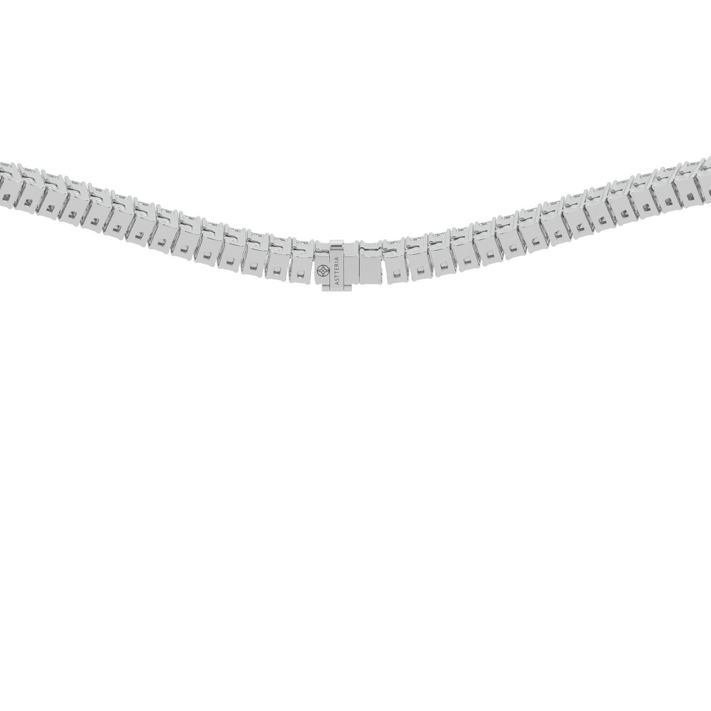 Emerald shape diamond tennis necklace, 16.0 Ct. TW