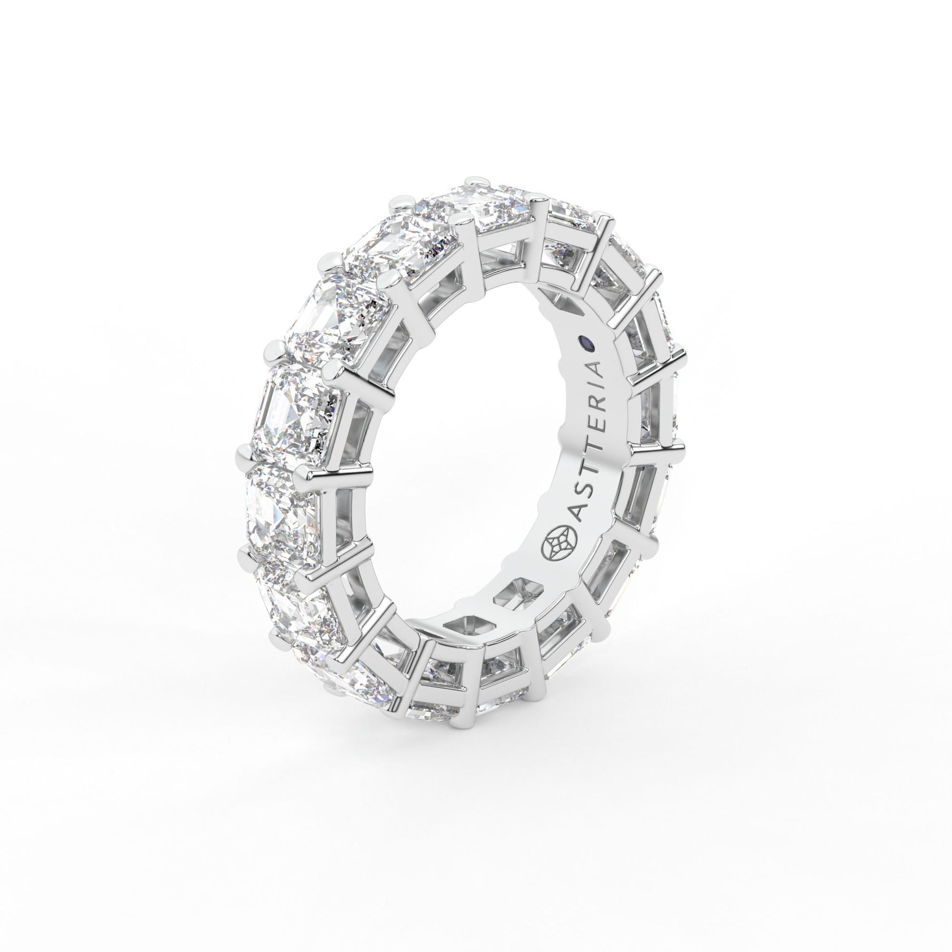 Majestic Assher cut eternity ring, X-Large, 8.0 ct. (Approx.)