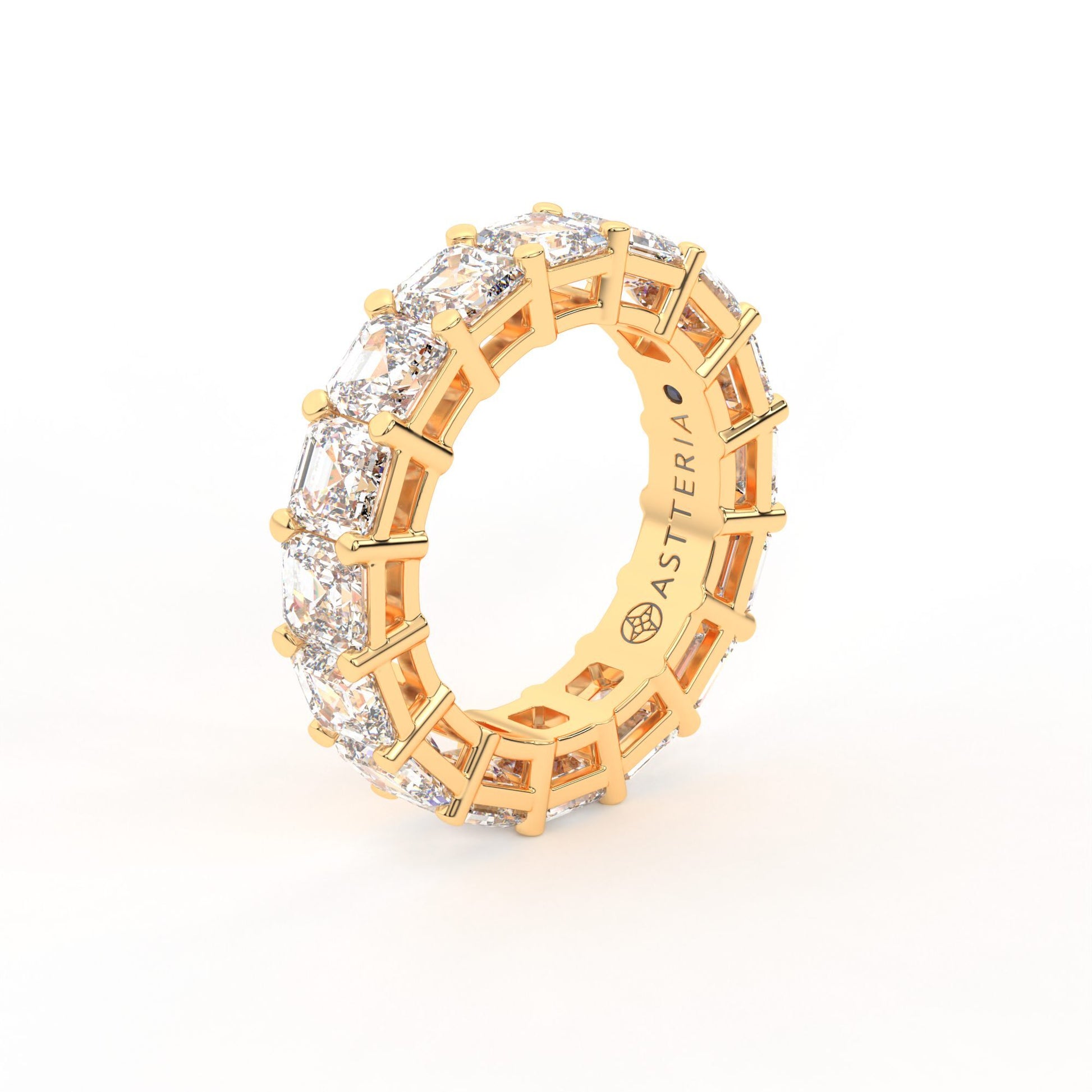 Majestic Assher cut eternity ring, X-Large, 8.0 ct. (Approx.)