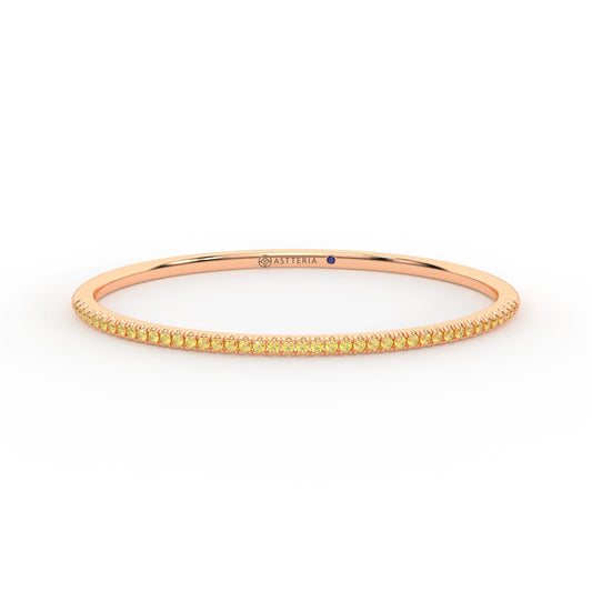 Centuria™ Bangle with Half Pavé yellow diamonds
