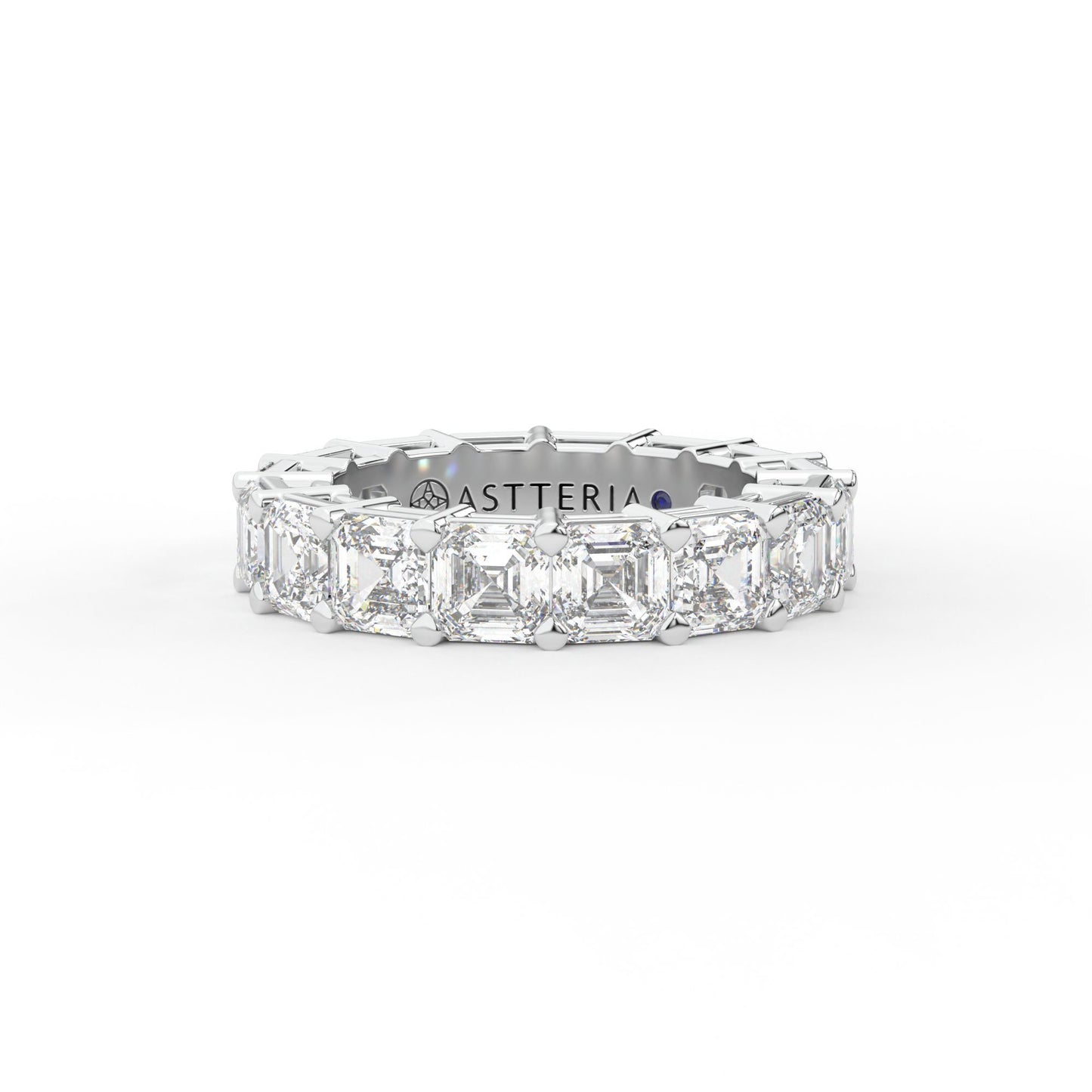Majestic Assher cut eternity ring, X-Large, 8.0 ct. (Approx.)