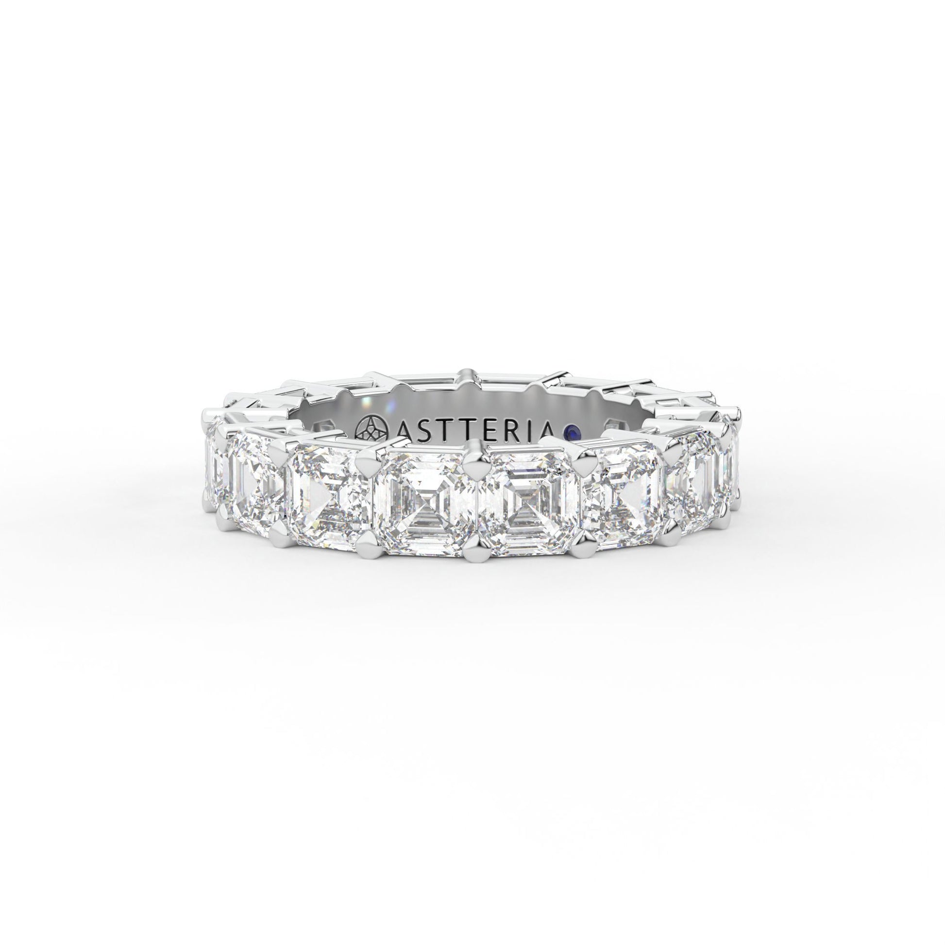 Majestic Assher cut eternity ring, X-Large, 8.0 ct. (Approx.)