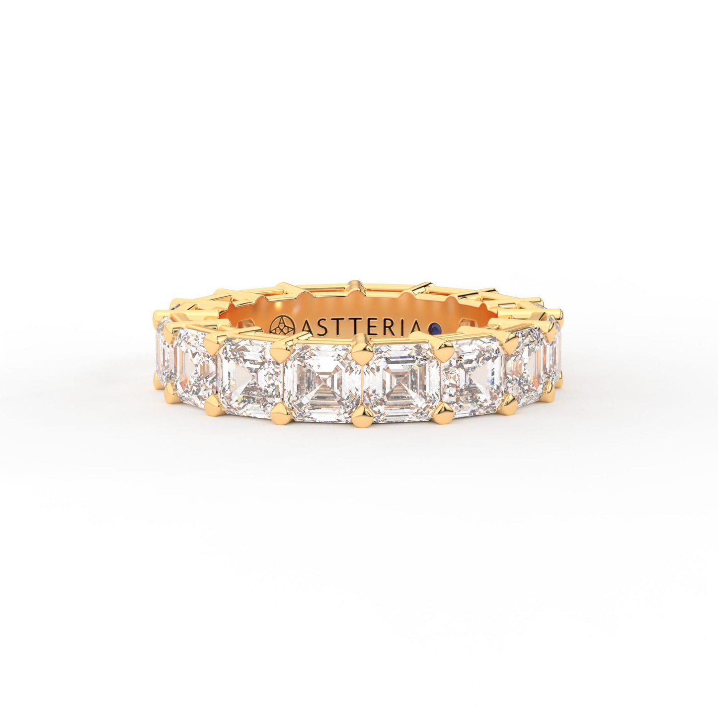 Majestic Assher cut eternity ring, X-Large, 8.0 ct. (Approx.)