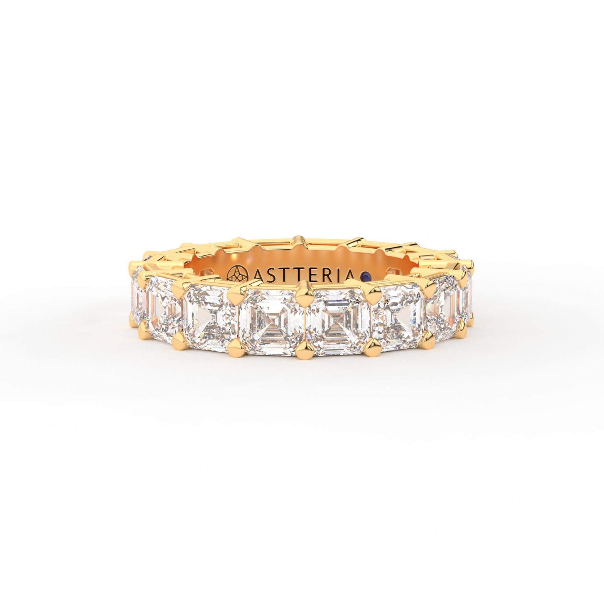 Majestic Assher cut eternity ring, X-Large, 8.0 ct. (Approx.)