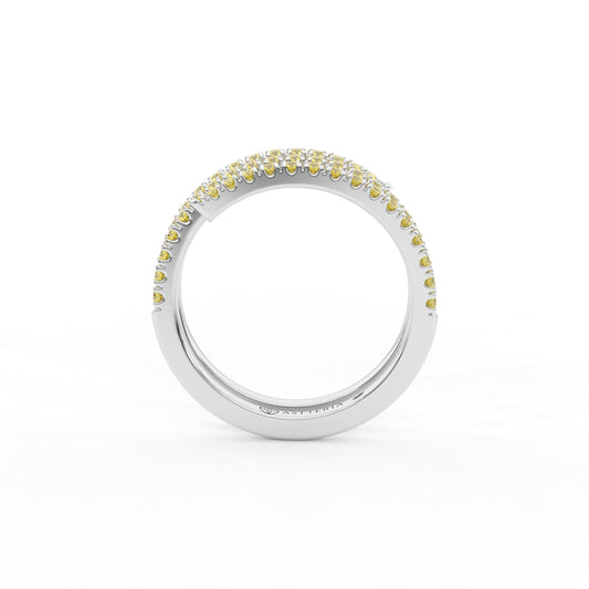 Centuria™ half eternity spiral yellow diamond ring