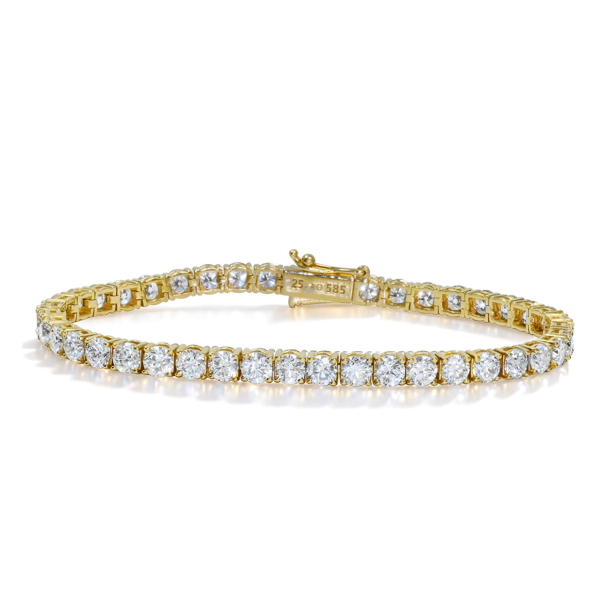 Natural 13.22 Ct. TW Round-Cut Diamond Tennis Bracelet