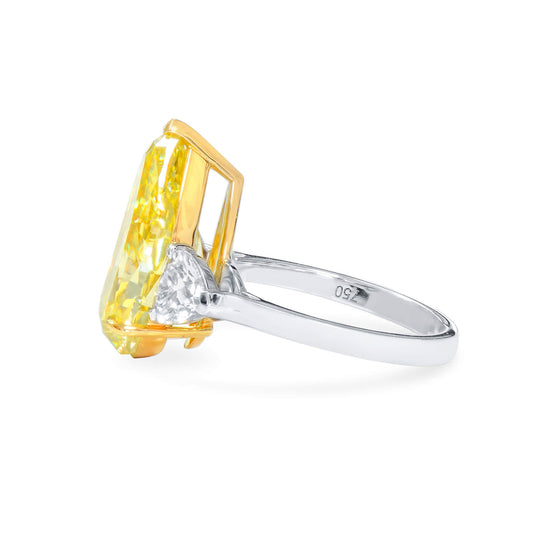 Fancy Brownish Greenish Yellow Diamond Ring, 10.02 Ct. TW, Pear shape, GIA Certified