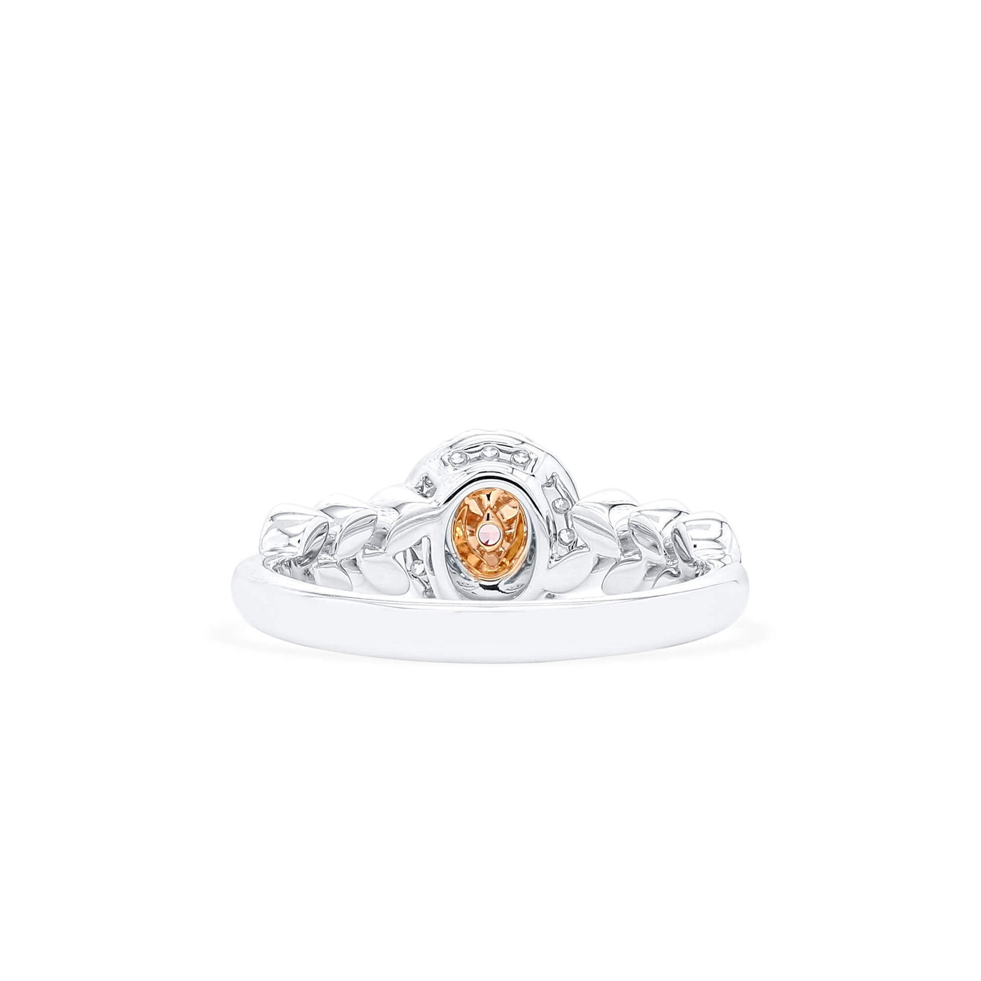 Fancy Brownish Orangy Pink Diamond Ring, 0.38 Ct. TW, Oval shape, GIA Certified