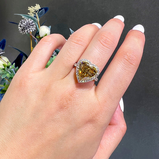 Fancy Brownish Yellow Diamond Ring, 8.64 Ct. TW, Other shape, GIA Certified