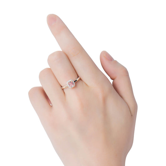 Fancy Light Pink Diamond Ring, 0.75 Ct. TW, Radiant shape, GIA Certified