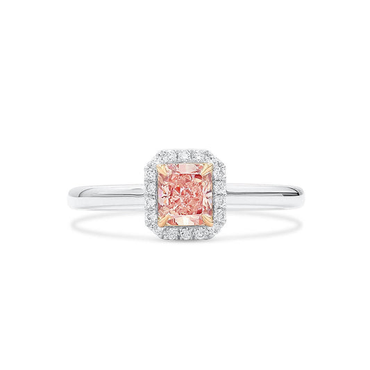 Fancy Light Pink Diamond Ring, 0.75 Ct. TW, Radiant shape, GIA Certified