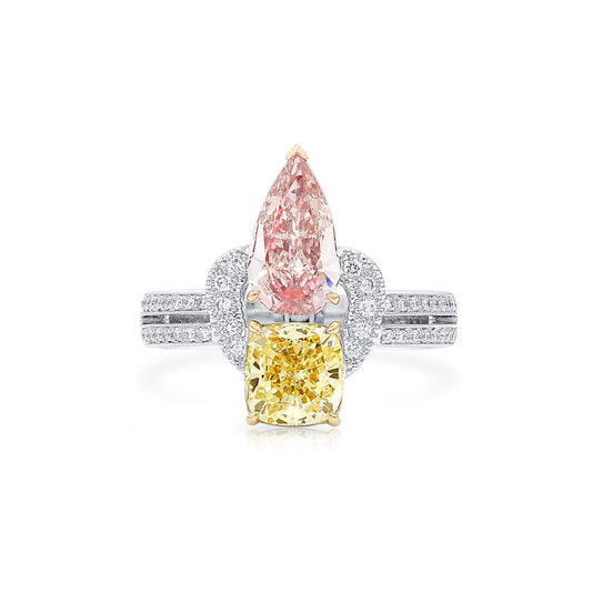 Fancy Light Pinkish Brown Diamond Ring, 2.53 Ct. TW, MIX shape, GIA Certified
