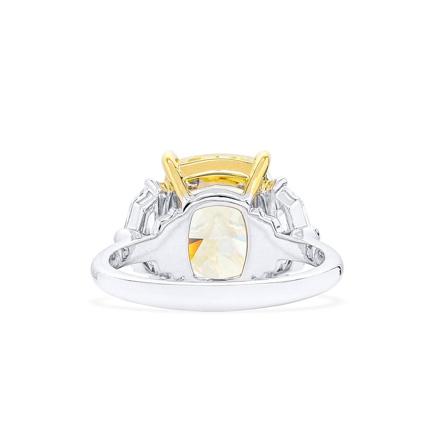Fancy Light Yellow Diamond Ring, 8.04 Ct. (9.09 Ct. TW), Cushion Shape, 2215233870