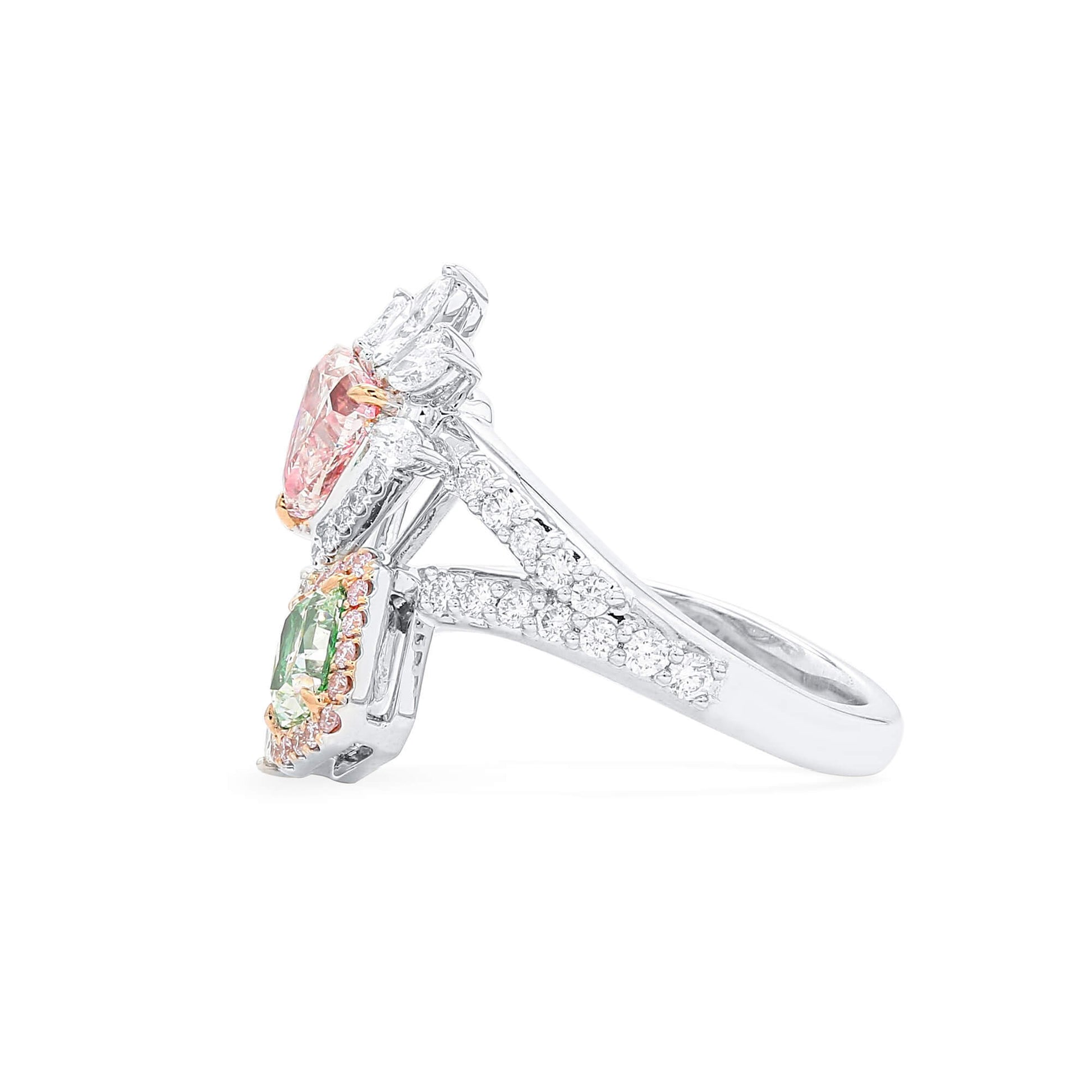 Fancy Light Yellow Green Diamond Ring, 1.93 Ct. TW, MIX shape, GIA Certified