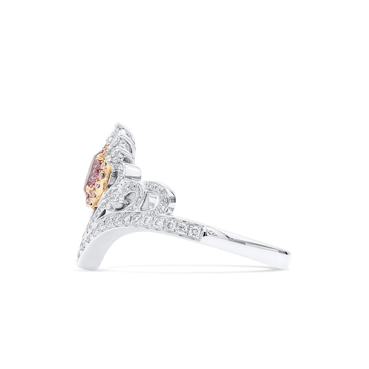 Fancy Purple Pink Diamond Ring, 0.68 Ct. TW, Oval shape, GIA Certified