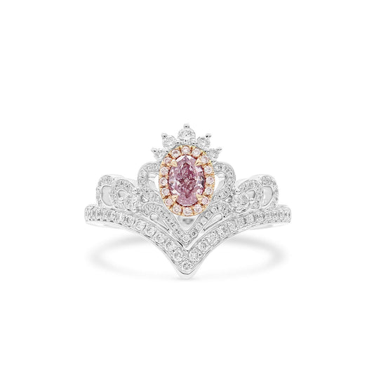 Fancy Purple Pink Diamond Ring, 0.68 Ct. TW, Oval shape, GIA Certified