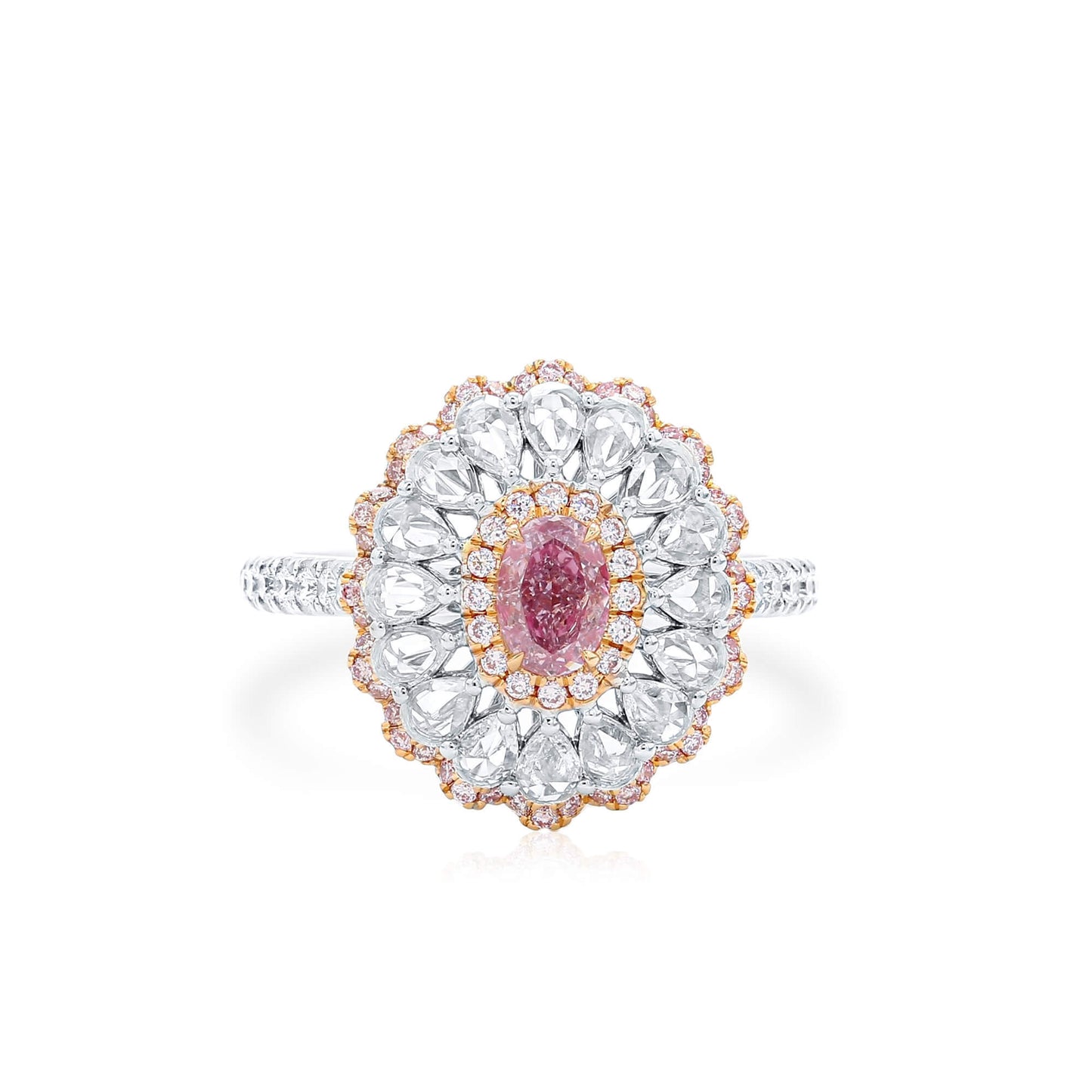 Fancy Purple Pink Diamond Ring, 1.27 Ct. TW, Oval shape, GIA Certified