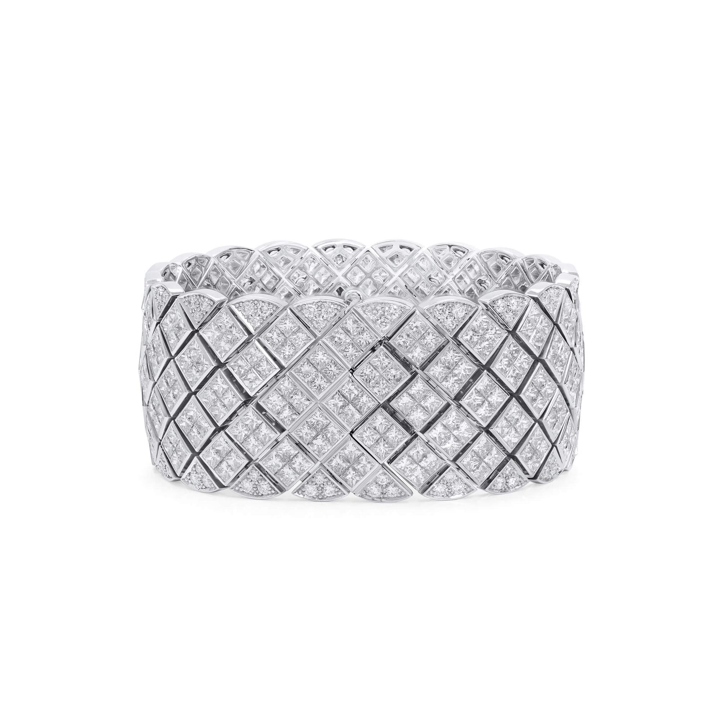 Fancy Vivid Yellow Diamond Bracelet, 44.60 Ct. TW, Radiant shape, GIA Certified