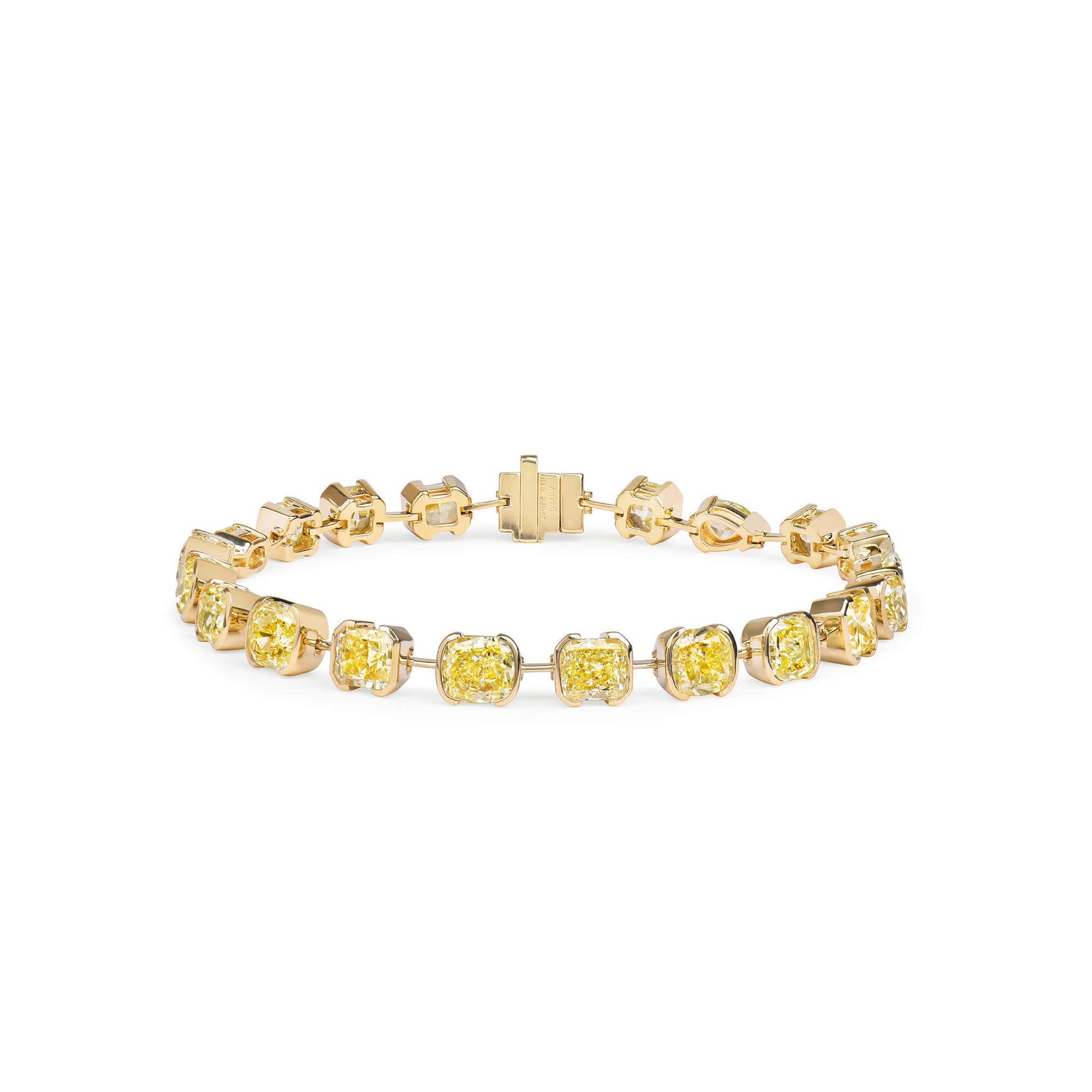 Fancy Yellow Diamond Bracelet, 13.24 Carat, Mix Shape
