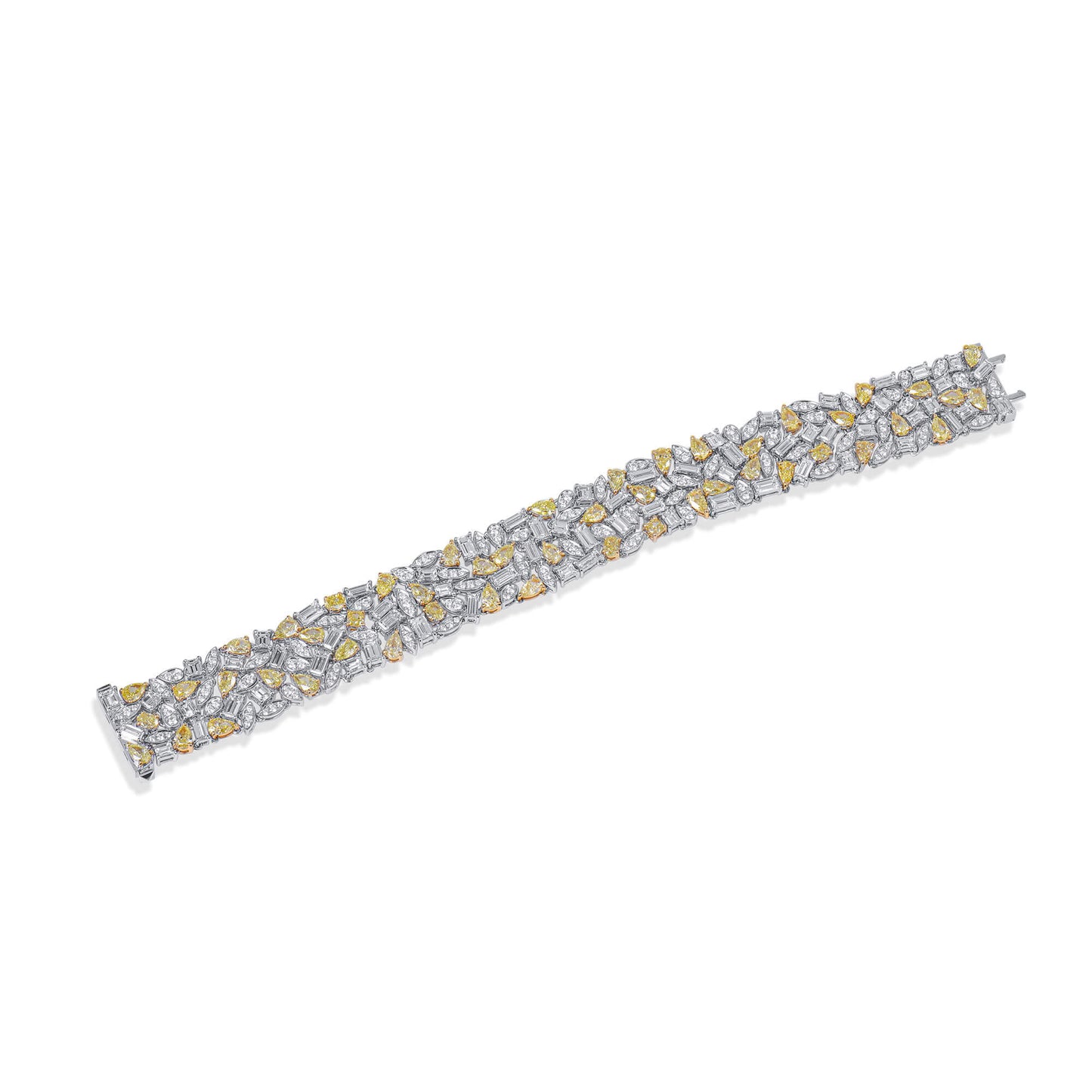 Natural Fancy Yellow Diamond Bracelet, 18K White & Yellow Gold, 18.64 Ct. TW